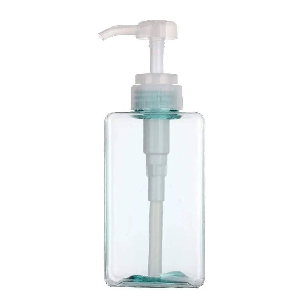 650ML Square Soap Dispenser Clear Liquid Shampoo & Lotion Pump Bottle