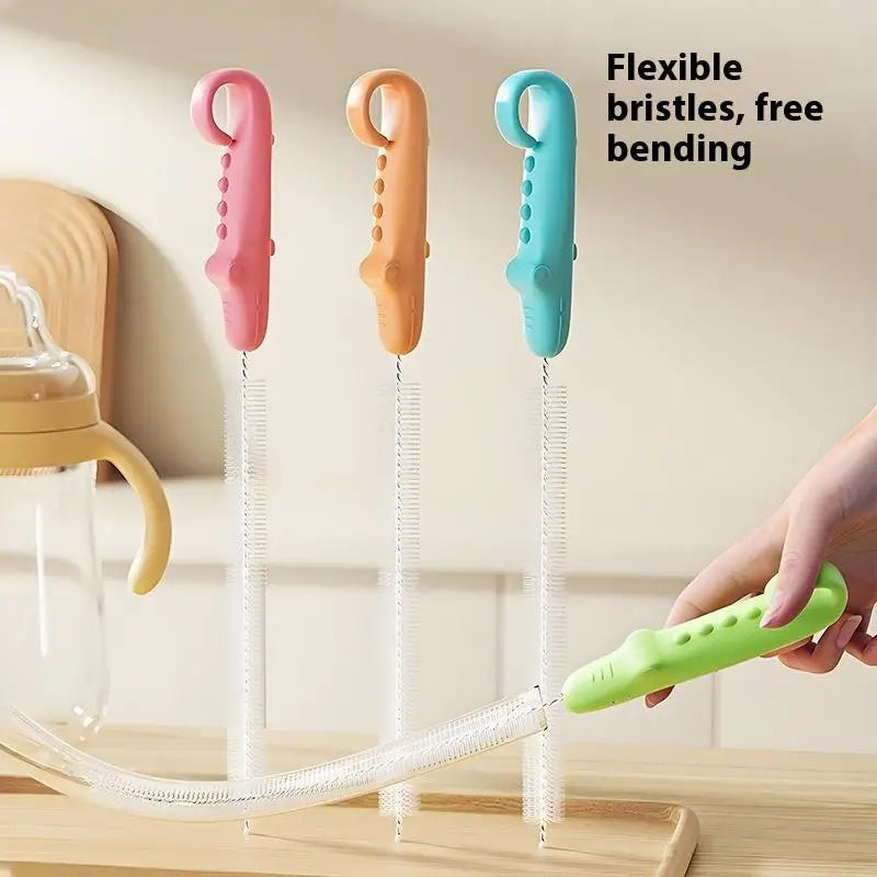 6-in-1 Baby Bottle Cleaning Set Brush & Drying Rack