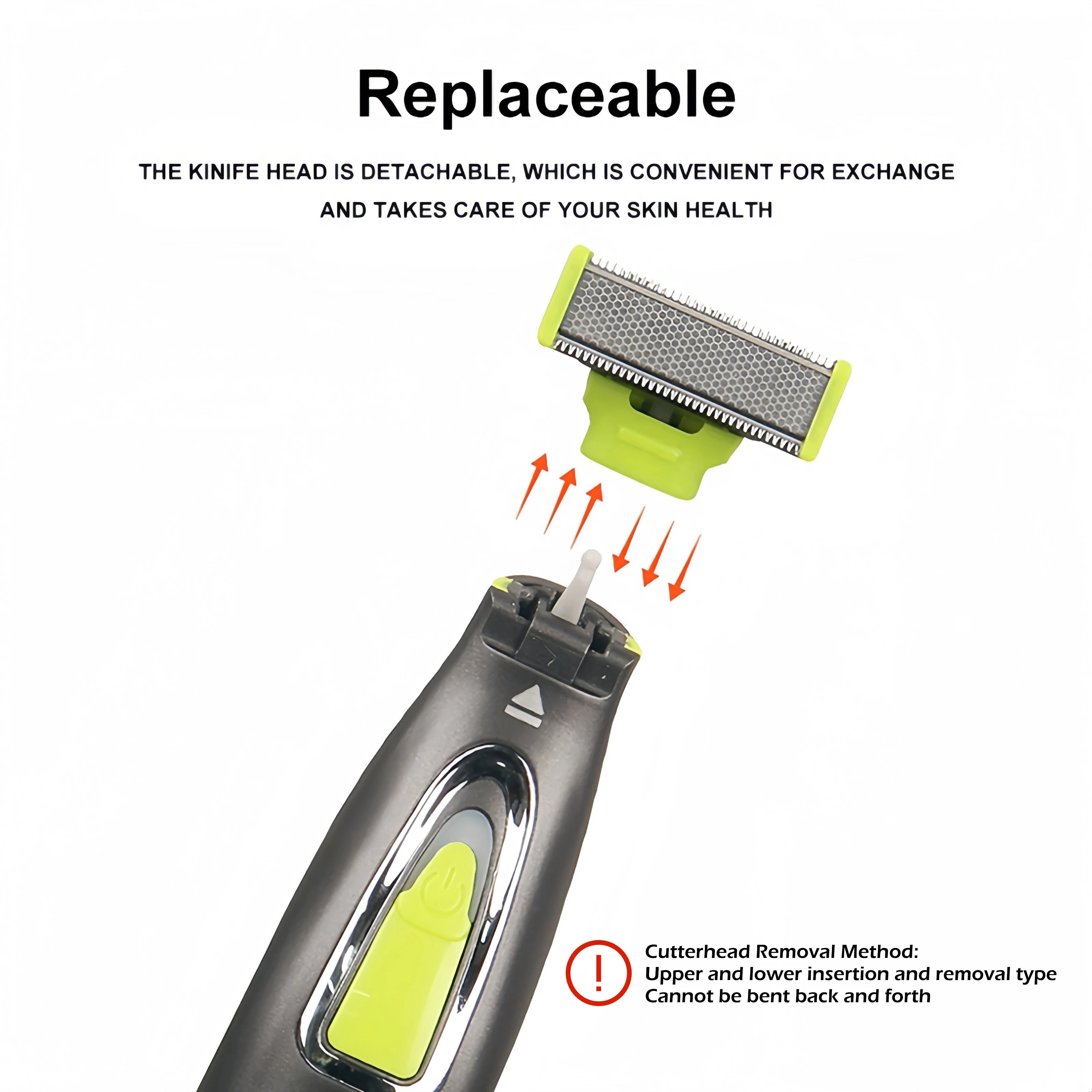 MLG Electric Shaver Cordless Body Trimmer USB T Blade Beard Razor Unisex