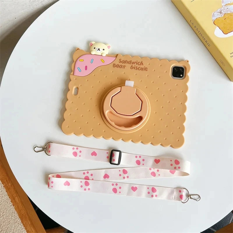 Kids Rilakkuma iPad Case A16 Air 4 5 6 Pro 11 Mini 3 4 5 6 Cover