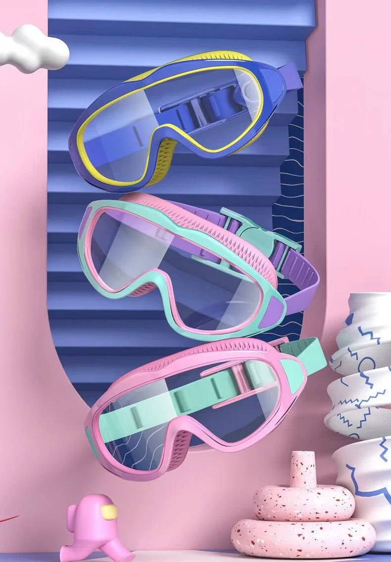 Kids Swimming Goggles Anti-Fog UV Protection Wide View