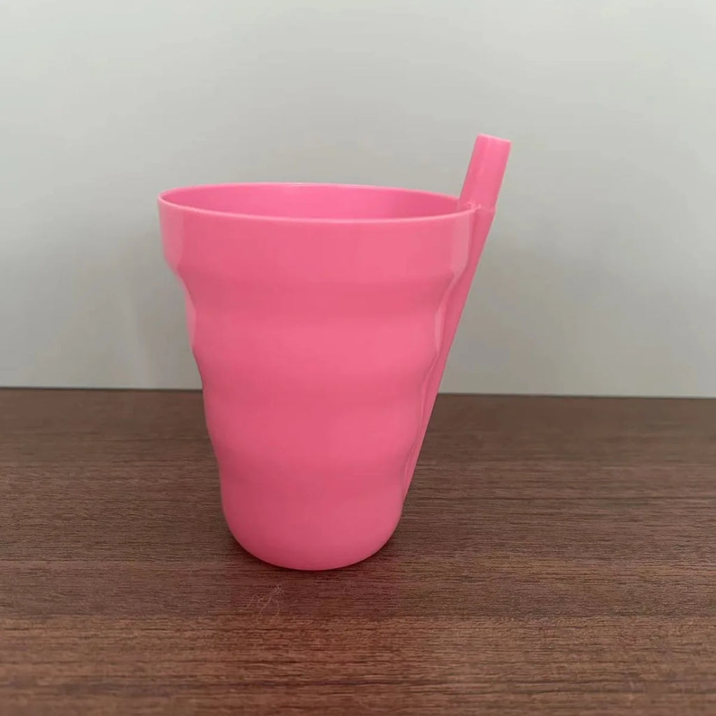 10oz Kids Straw Cup BPA Free Stackable Plastic Drink Tumbler