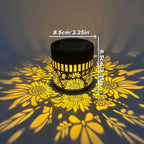 Solar Mandala Sunflower Wall Light Waterproof Outdoor LED Garden Lamp