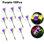 Solar Tulip Rose Flower Lights for Waterproof Garden Decor