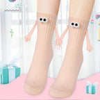 Magnetic Holding Hands Socks Funny Couple Gift Men Women Socks