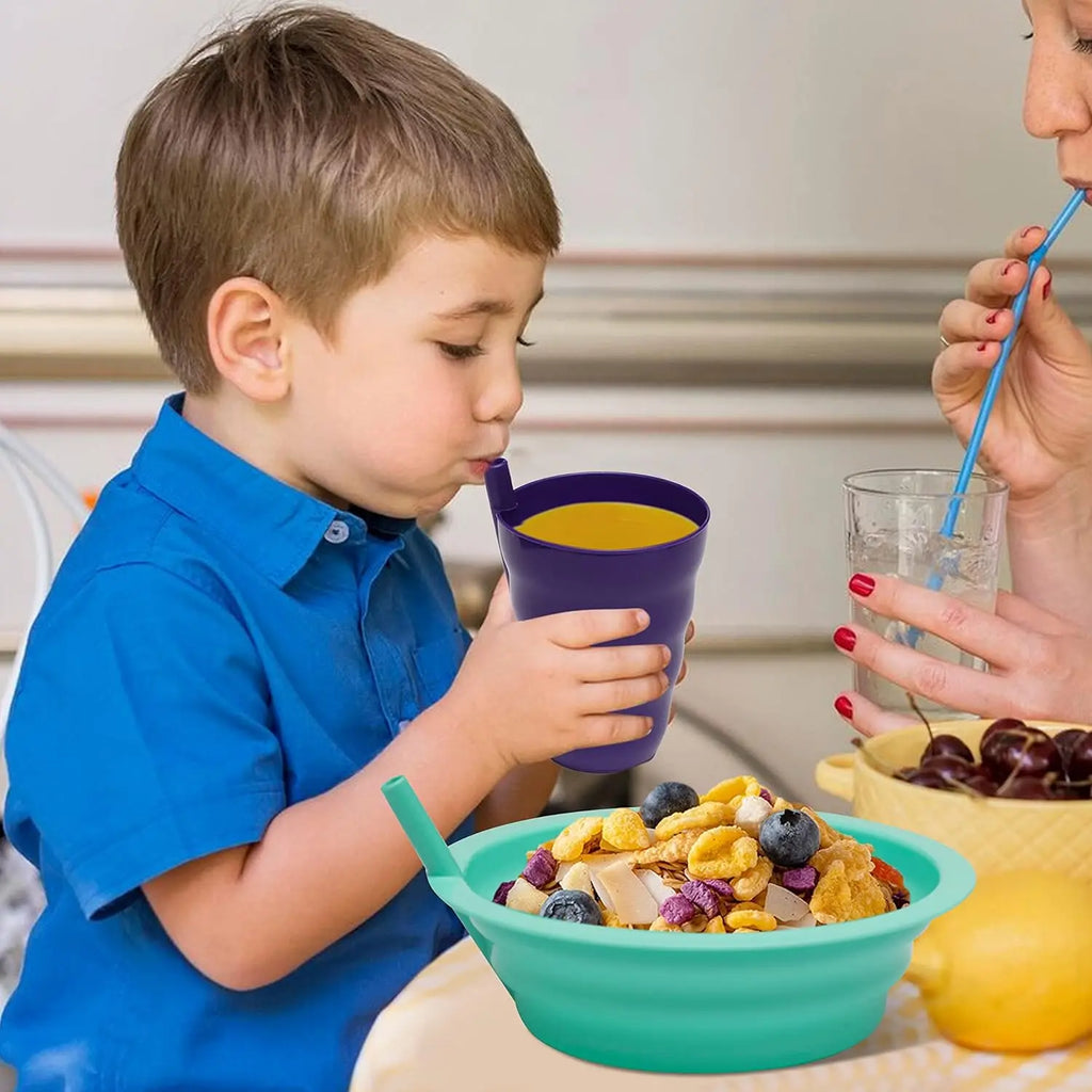10oz Kids Straw Cup BPA Free Stackable Plastic Drink Tumbler