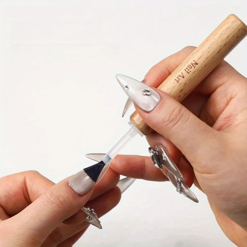 Professional Nail Art Brush Set Wooden Grip Gel Polish Painting Tools