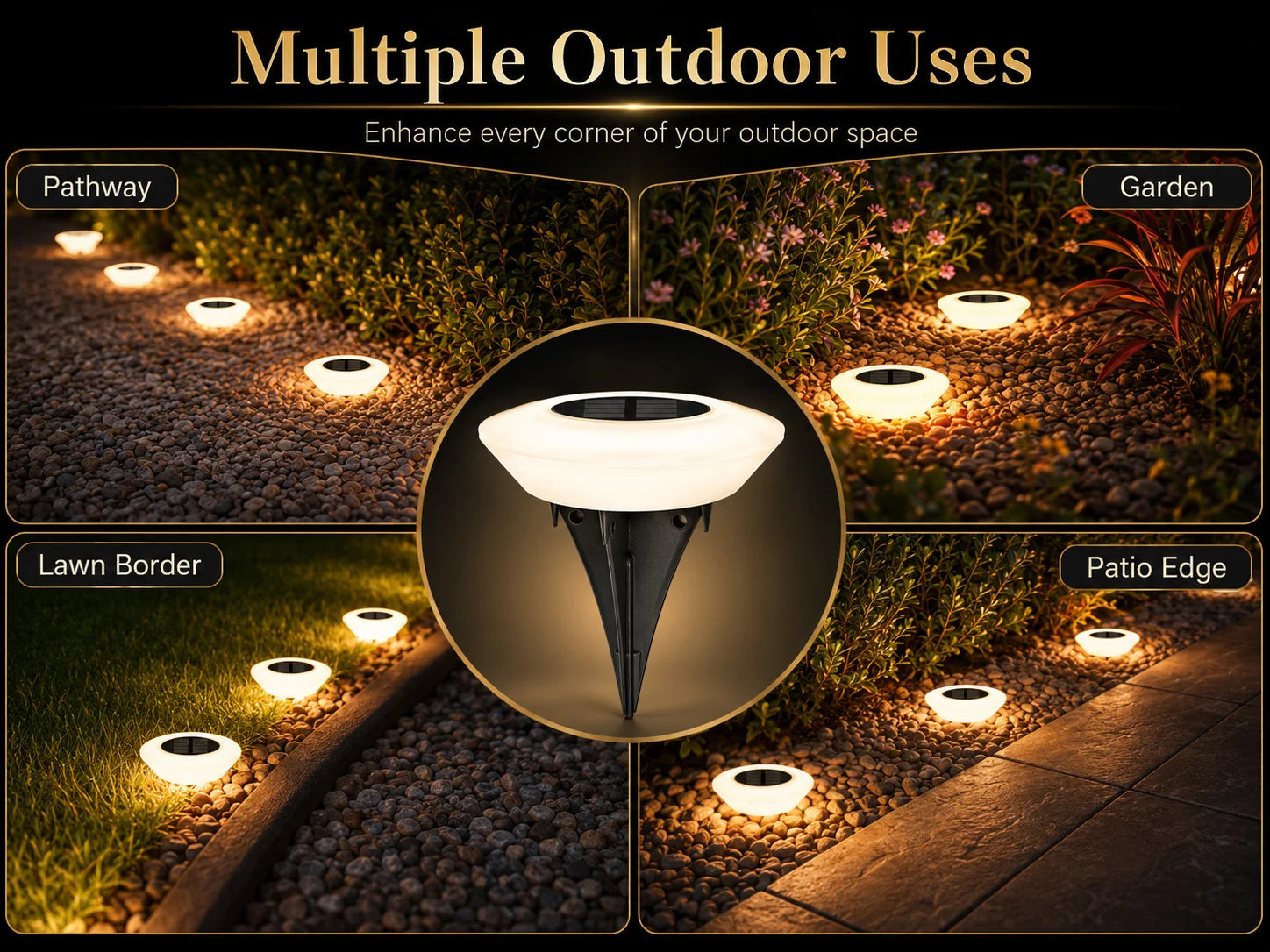14 LED Solar Ground Lights Main image