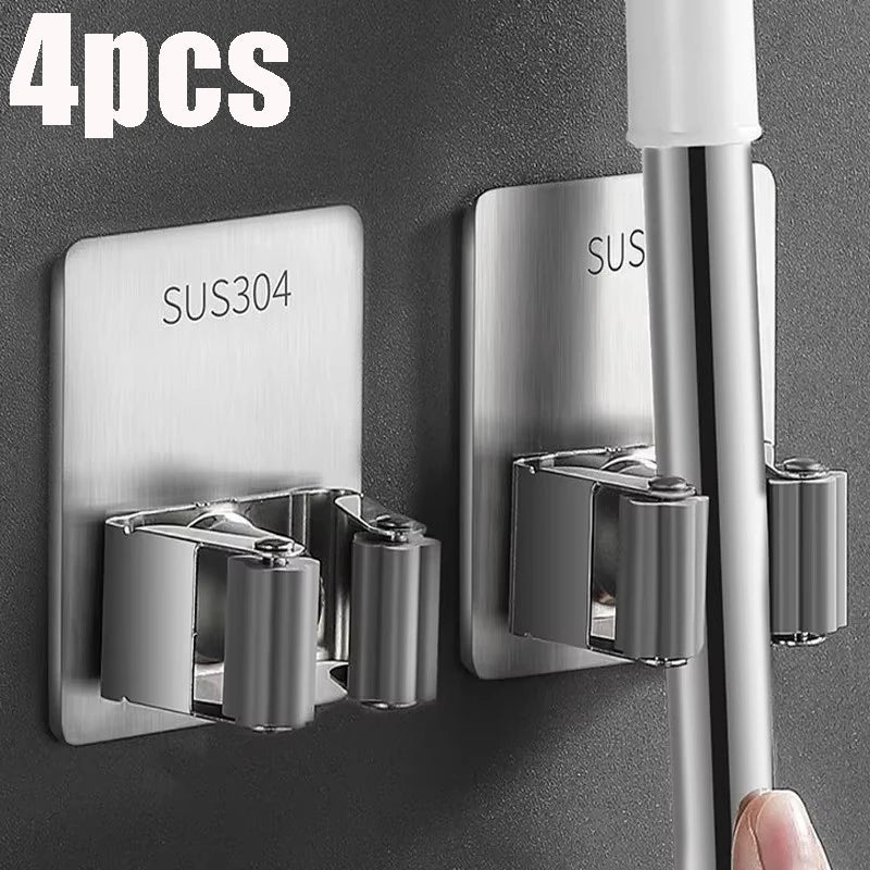 Mop Clip Holder Stainless Steel Organizer