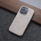 Retro Leather MagSafe Case for iPhone 12 13 14 15 16 17 Pro Max