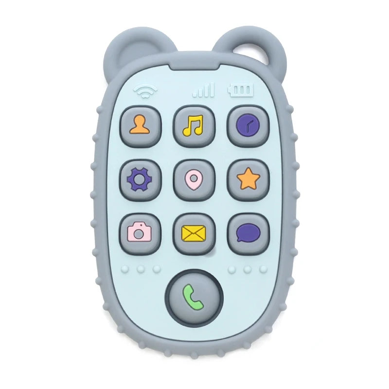 Baby Phone Teether Silicone Sensory Toy for Infants