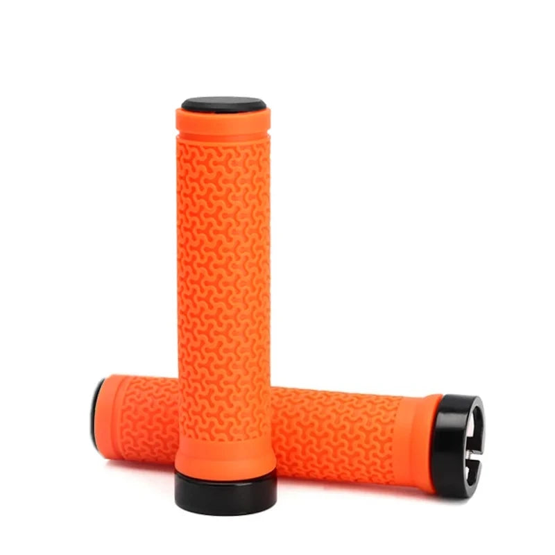 MTB Bike Handlebar Grips Single Lock Rubber Non-Slip Cycling Grip