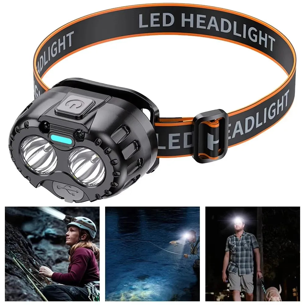 Motion Sensor Rechargeable LED Headlamp Ultra Bright
