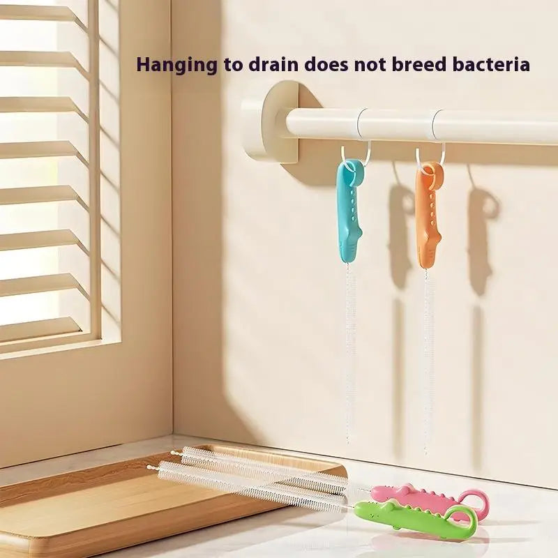 6-in-1 Baby Bottle Cleaning Set Brush & Drying Rack