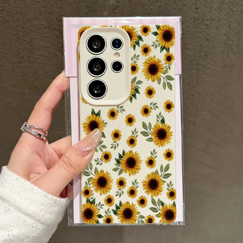 Sunflower Art Case for Samsung S20 FE S21 S22 S23 S24 S25 Ultra Cover