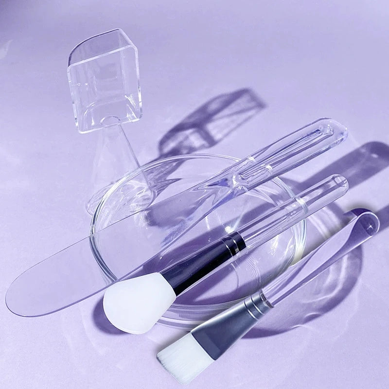 Face Mask Mixing Bowl Spoon Brush DIY Skin Care Applicator Set