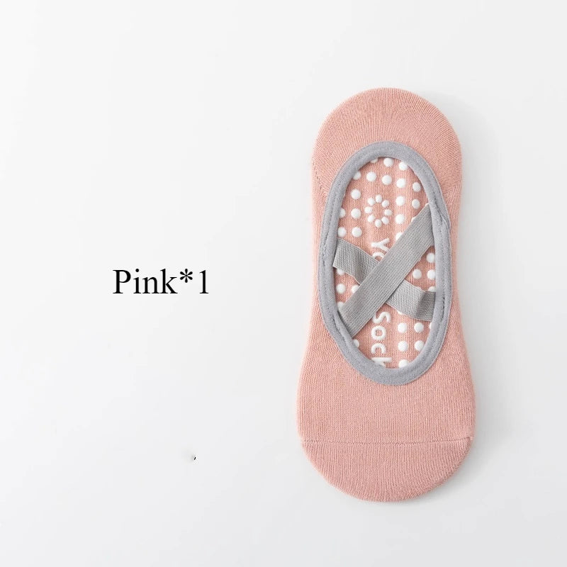 Women Yoga Socks Silicone Anti Slip Grip Pilates Ballet Breathable