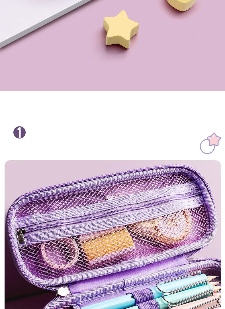 3D Unicorn Pencil Case Cute EVA Cartoon Stationery Box for Girls