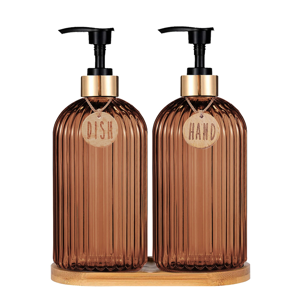 Reusable Dish Soap Dispenser Bottle Hand Press Liquid Soap Pump for Kitchen