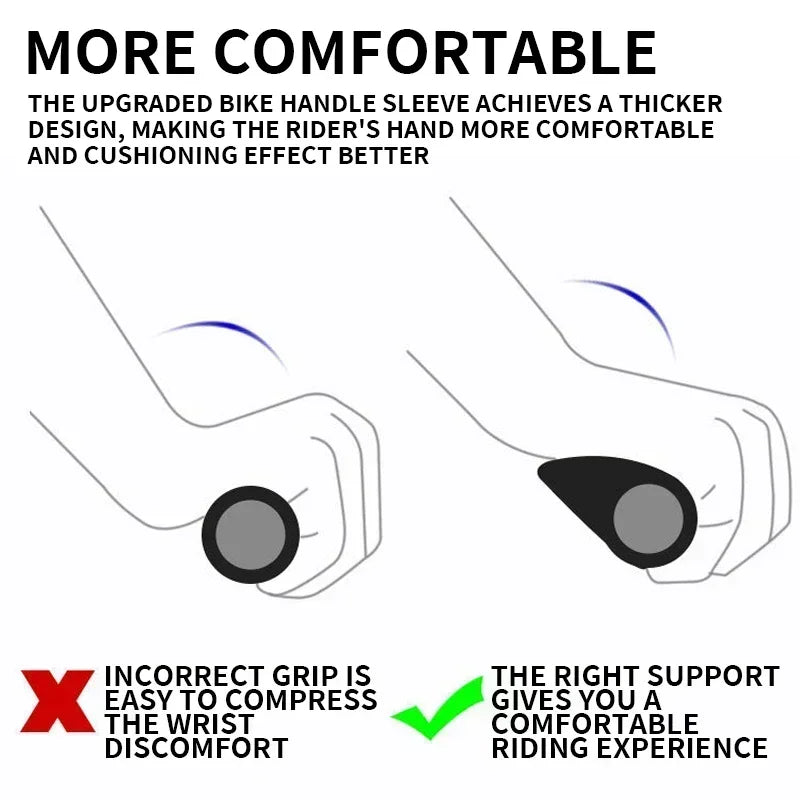 BUCKLOS Ergonomic Extended Bar MTB Handlebar Grips