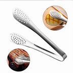Kitchen Food Tongs Stainless Steel – Heat Resistant BBQ & Salad Serving Clip