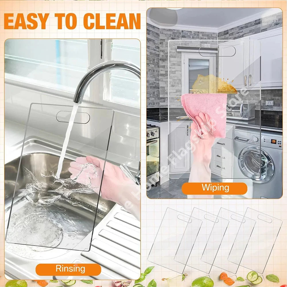 Clear Acrylic Cutting Board Anti-Slip Kitchen Board