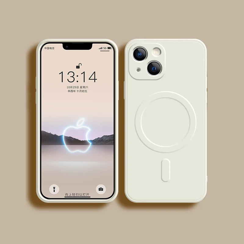 MagSafe Silicone Case for iPhone 11 12 13 14 15 Pro Max XR XS