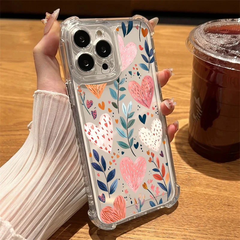 Floral Clear Shockproof Case for Motorola Edge 70 60 Fusion & Moto G
