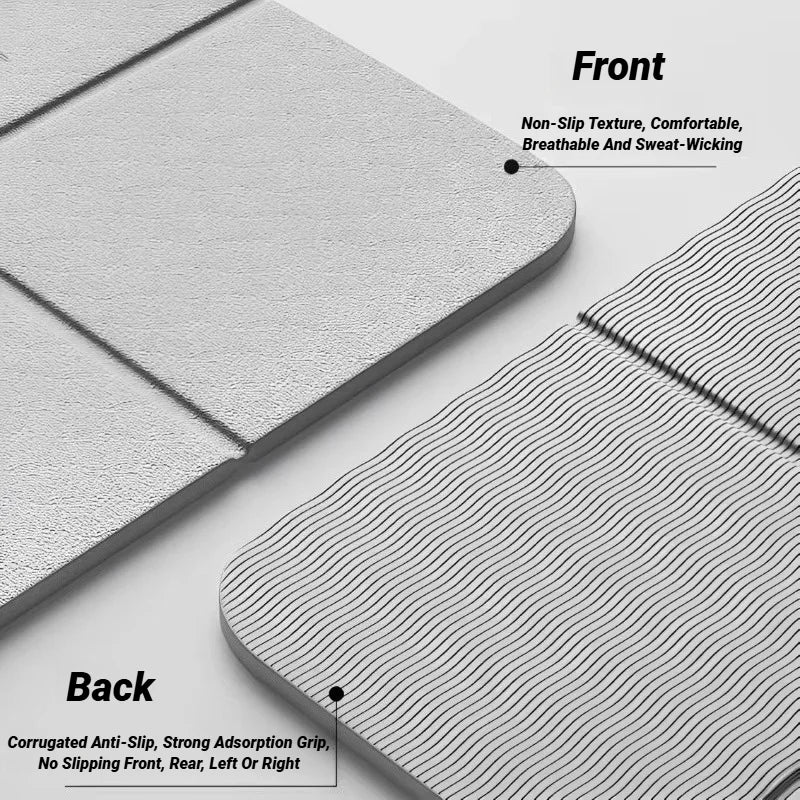 Foldable TPE Yoga Mat Eco Friendly Travel Non-Slip Pilates Workout