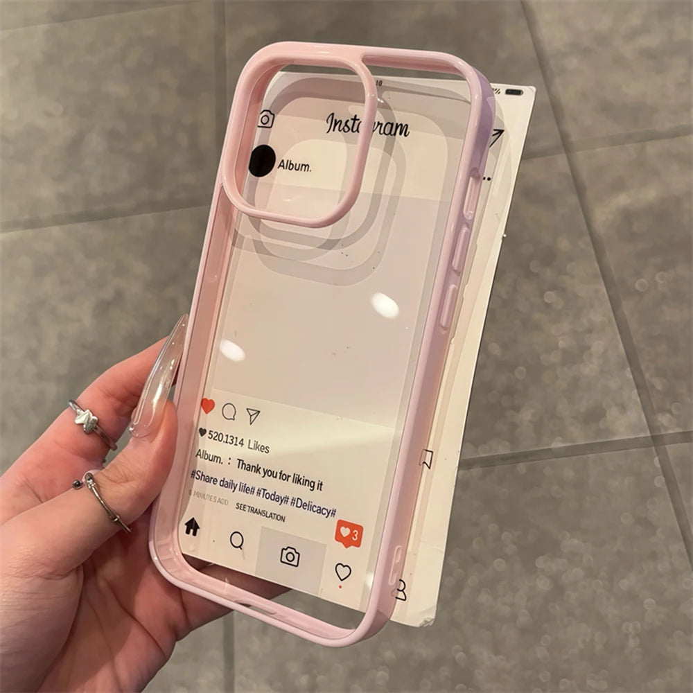 Clear Acrylic Candy Color Case for iPhone 17 Air 16 15 14 13 Pro Max