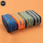 Camouflage Pencil Case Double Zipper Canvas Pen Bag for Students