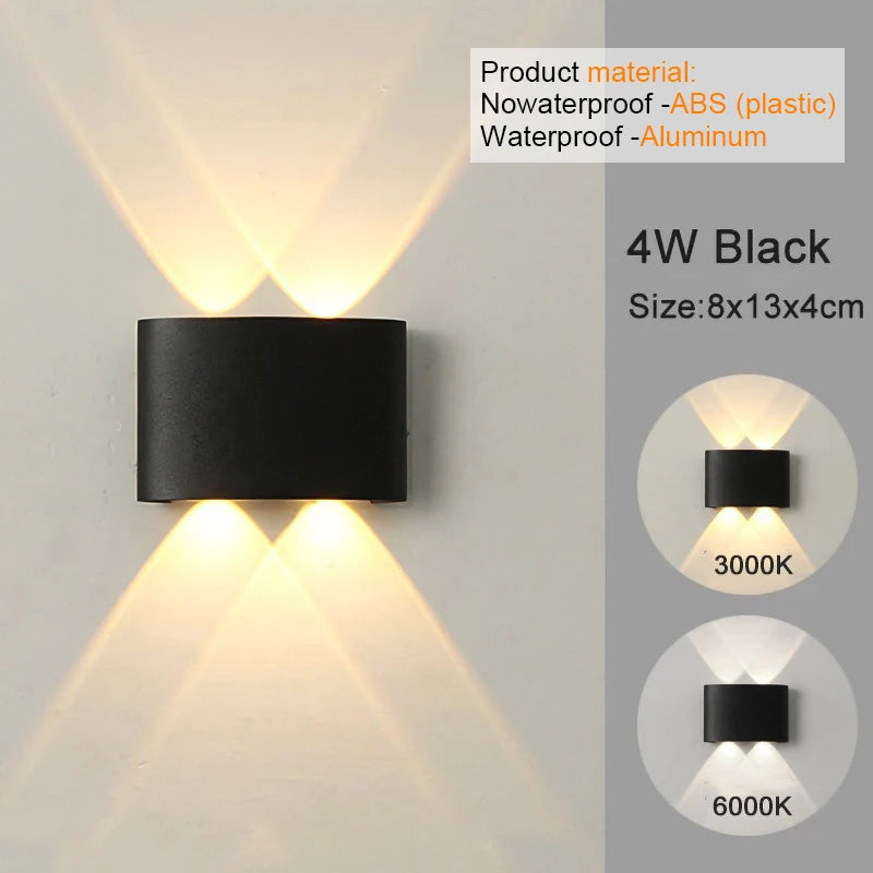 Modern LED Wall Sconce Up Down Indoor Outdoor Light