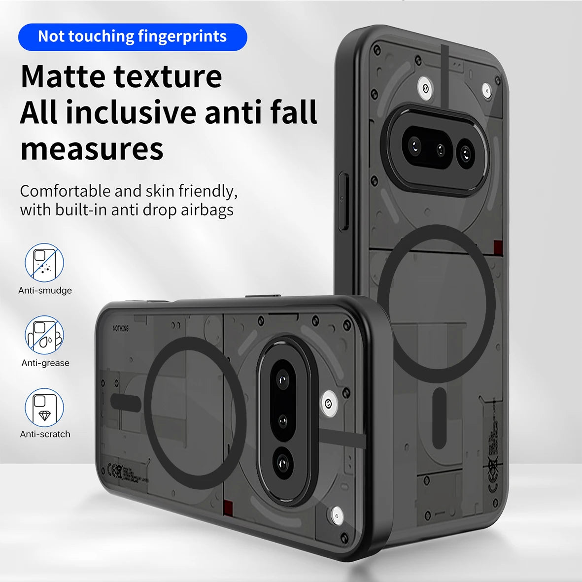 MagSafe Clear Case for Nothing Phone 2a Plus 3 3a 4a CMF Phone 1 2 Pro