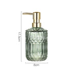 400ML Clear Glass Soap Dispenser Refillable Hand Wash & Sanitizer Bottle