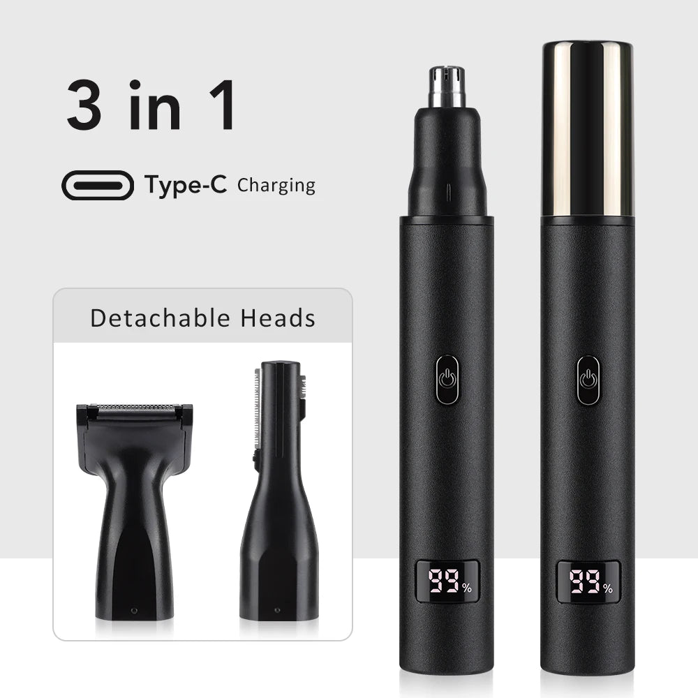 Rechargeable Nose Hair Trimmer for Men – Portable Facial Grooming Tool