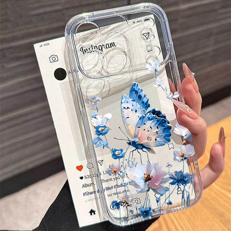 Butterfly Clear Case for Samsung A16 A26 A36 A56 S23 S24 S25 S26 Ultra