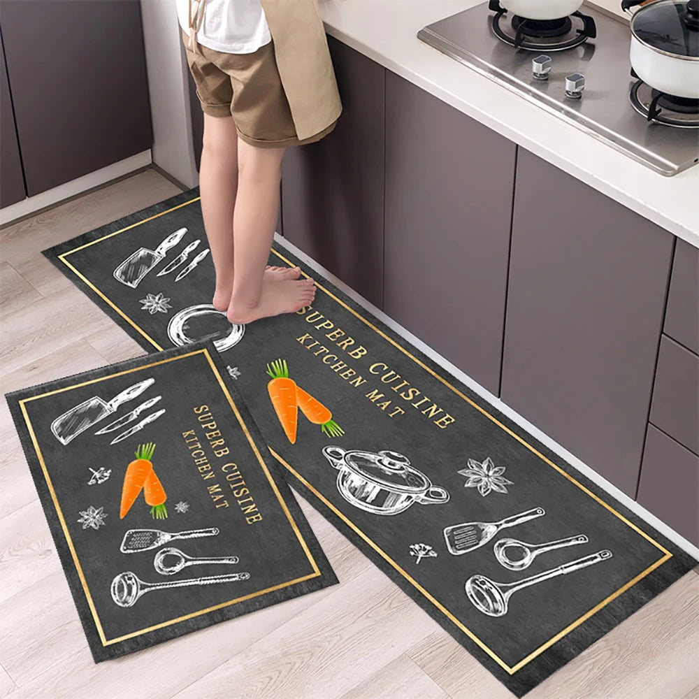 Kitchen Floor Mat UK Soft Washable Anti-Slip Area Rug