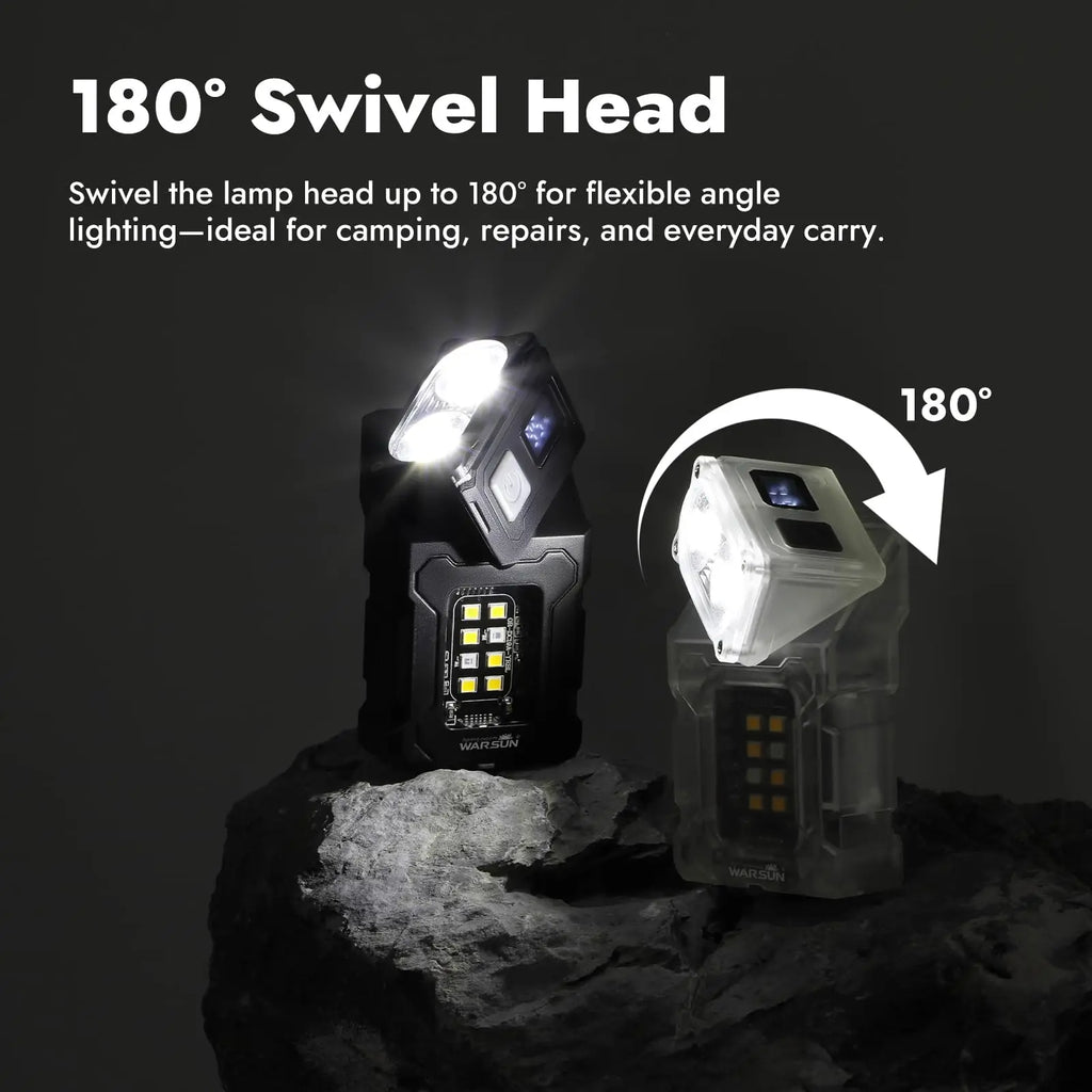 Mini USB Rechargeable COB LED Flashlight Work Light