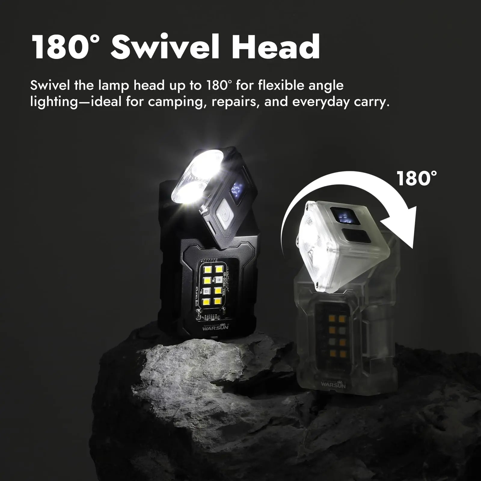 Mini USB Rechargeable COB LED Flashlight Work Light