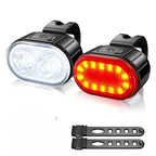 9LED Type-C Rechargeable Bike Flashlight Waterproof Light