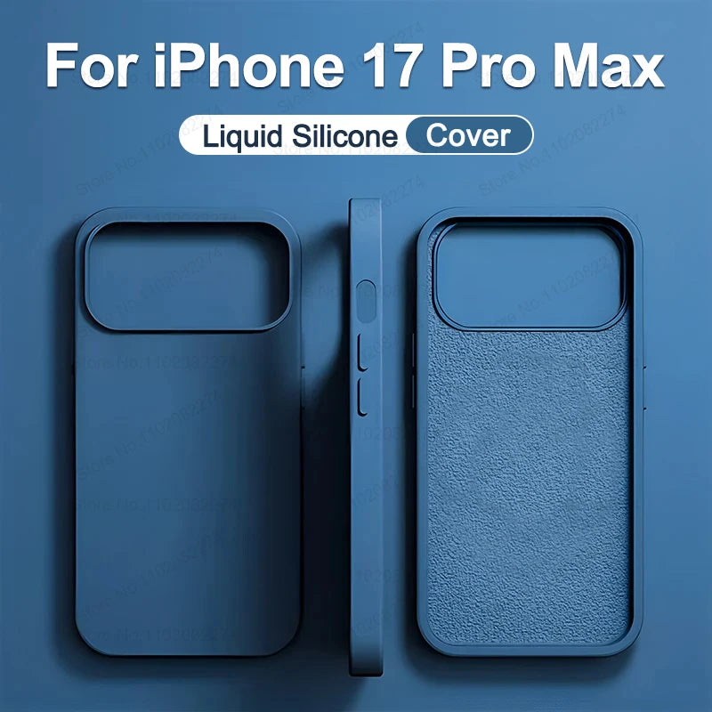 Original Liquid Silicone Case for iPhone 17 16 15 14 13 12 11 Pro Max