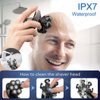 Electric Bald Head Shaver Powerful Beard Razor Cordless Trimmer