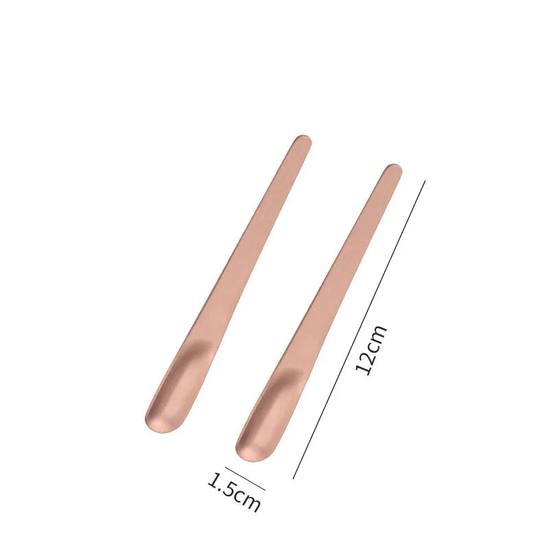 Flat Stainless Steel Coffee Spoon Set Tea Stirrer Dessert Spoons