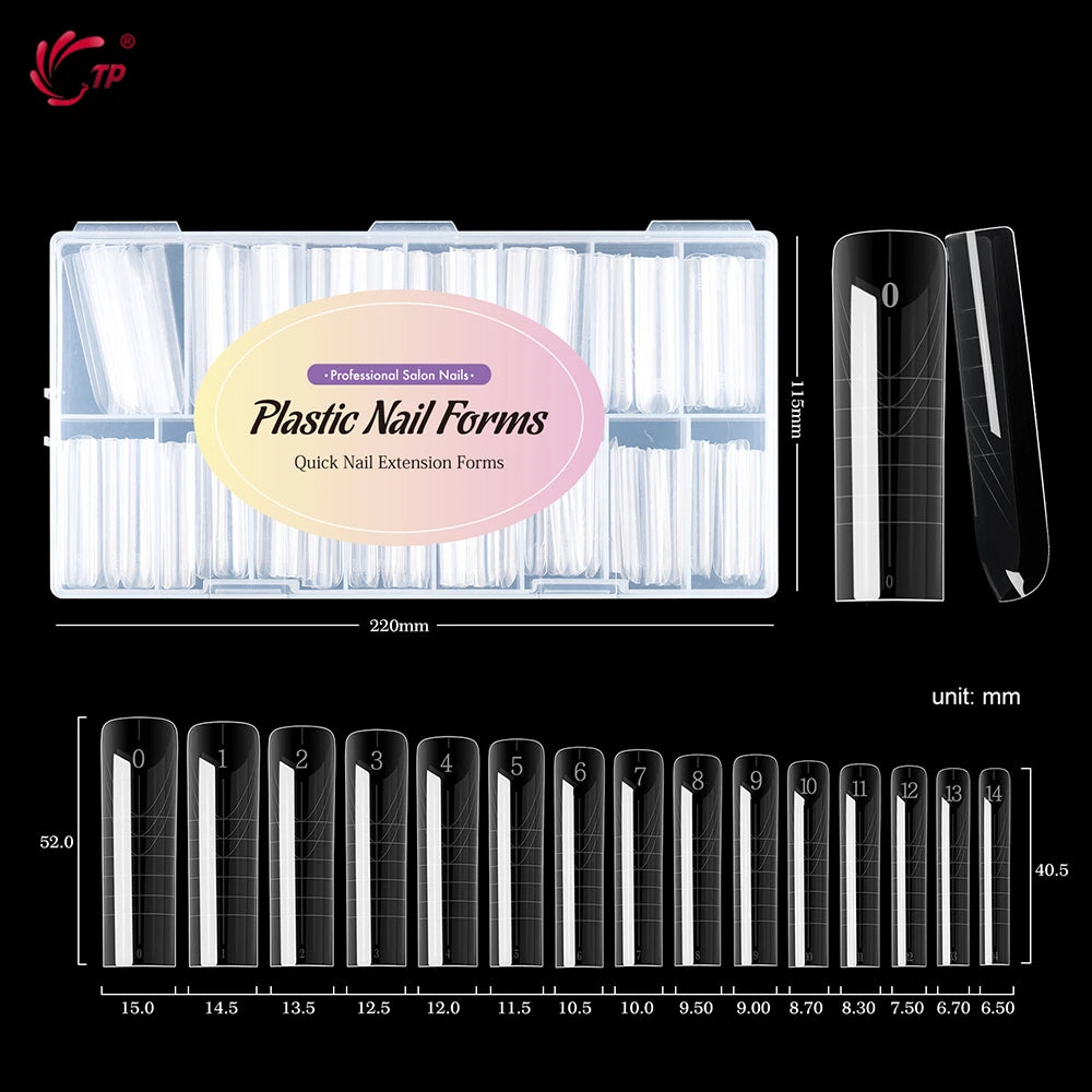 Stiletto Dual Form Nail Tips Acrylic Gel Extension Mold Kit