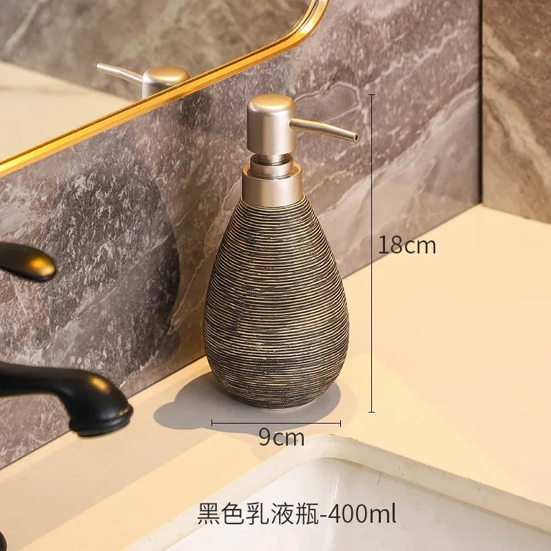 Creative Retro Ceramic Soap Dispenser Pump Bottle for Bathroom & Kitchen
