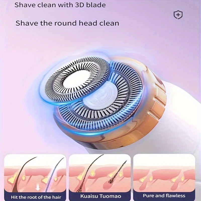 Women's Electric Hair Remover Waterproof Bikini Trimmer Painless