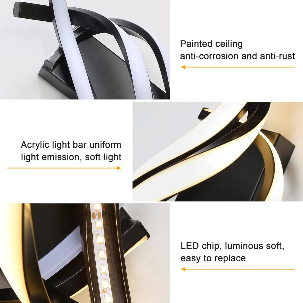 22W Minimalist LED Wall Light 2500LM Living Room Lamp
