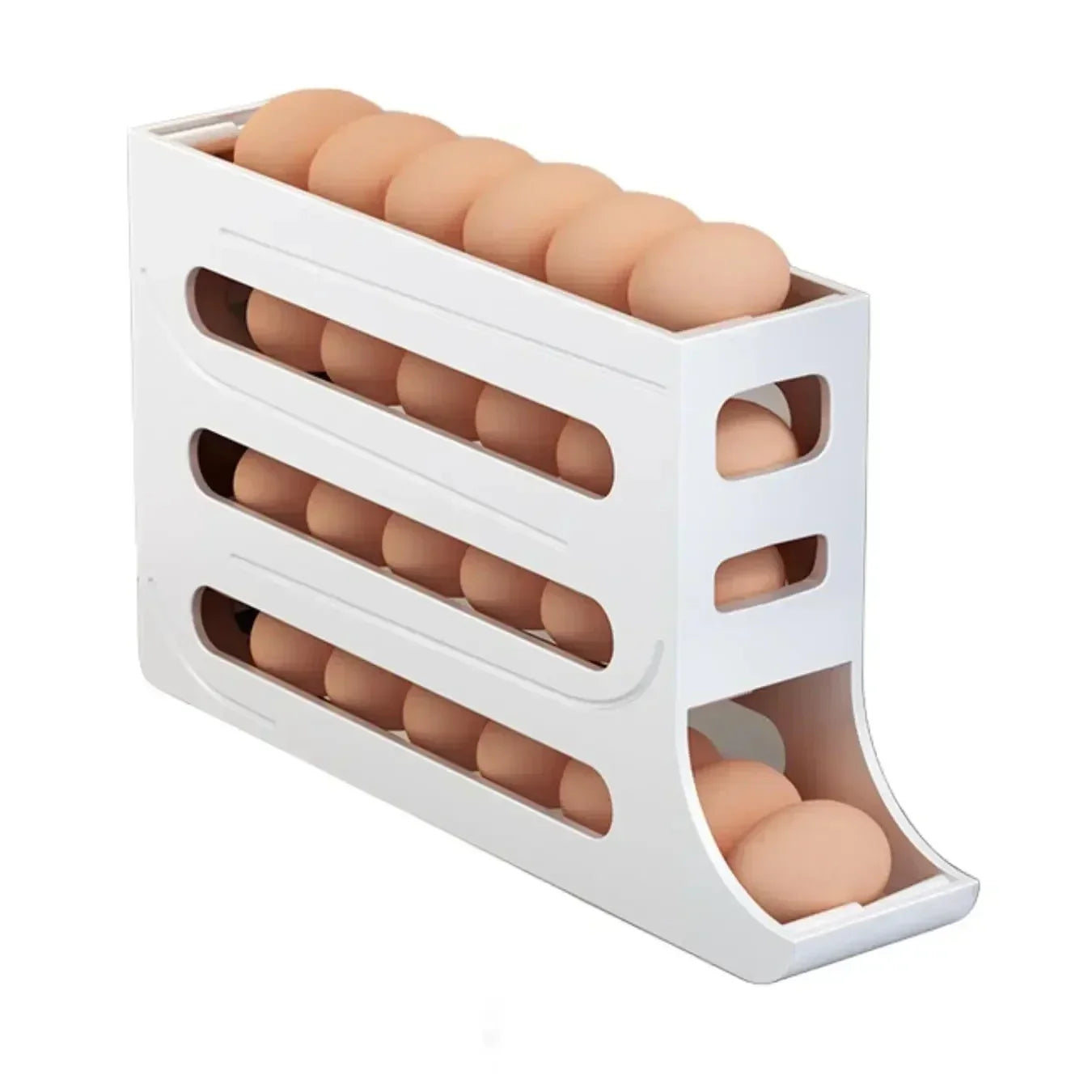 4 Layer Rolling Egg Dispenser Fridge Organizer
