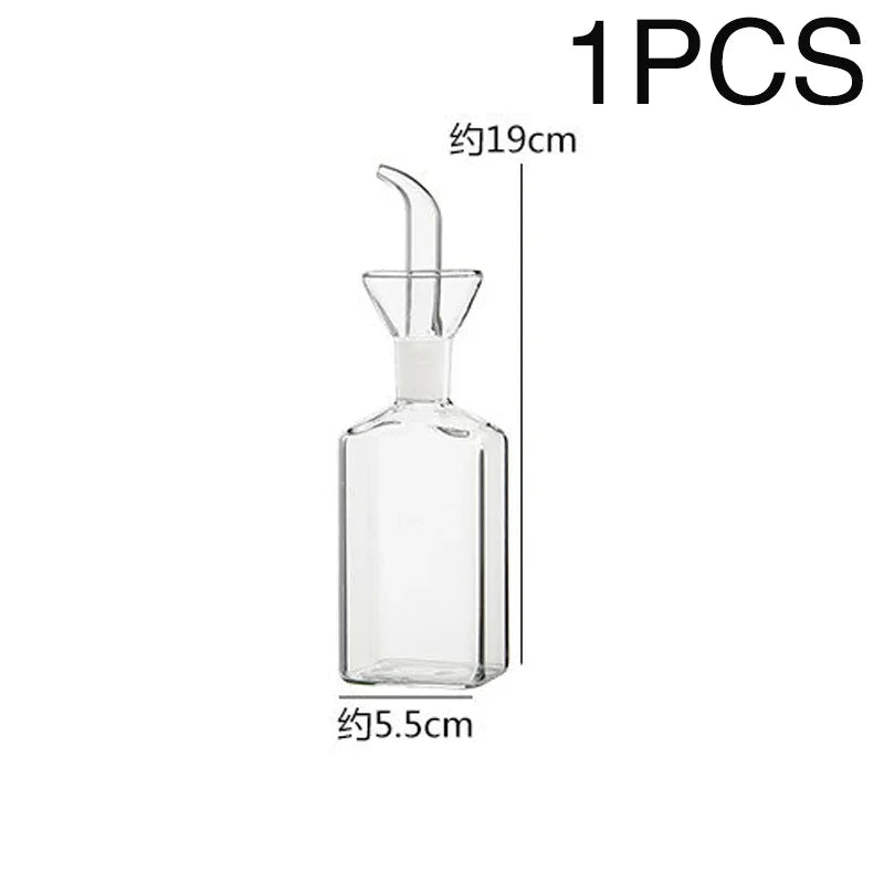 High Borosilicate Glass Oil Pot Leakproof Oil & Vinegar Dispenser Bottle