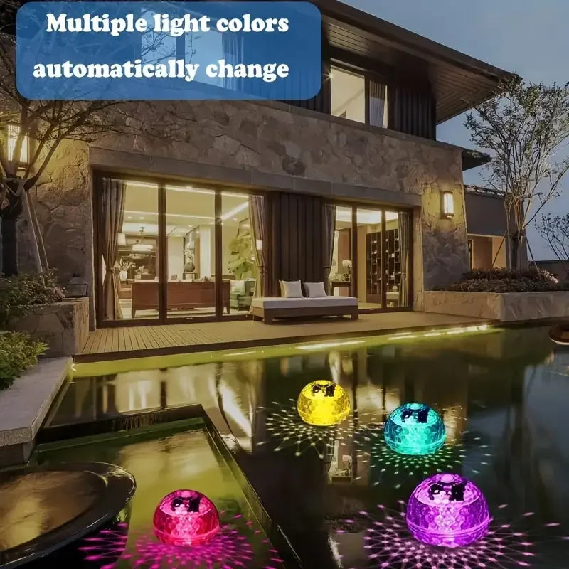 Solar Floating Pool Lights Waterproof Color Changing Lamp